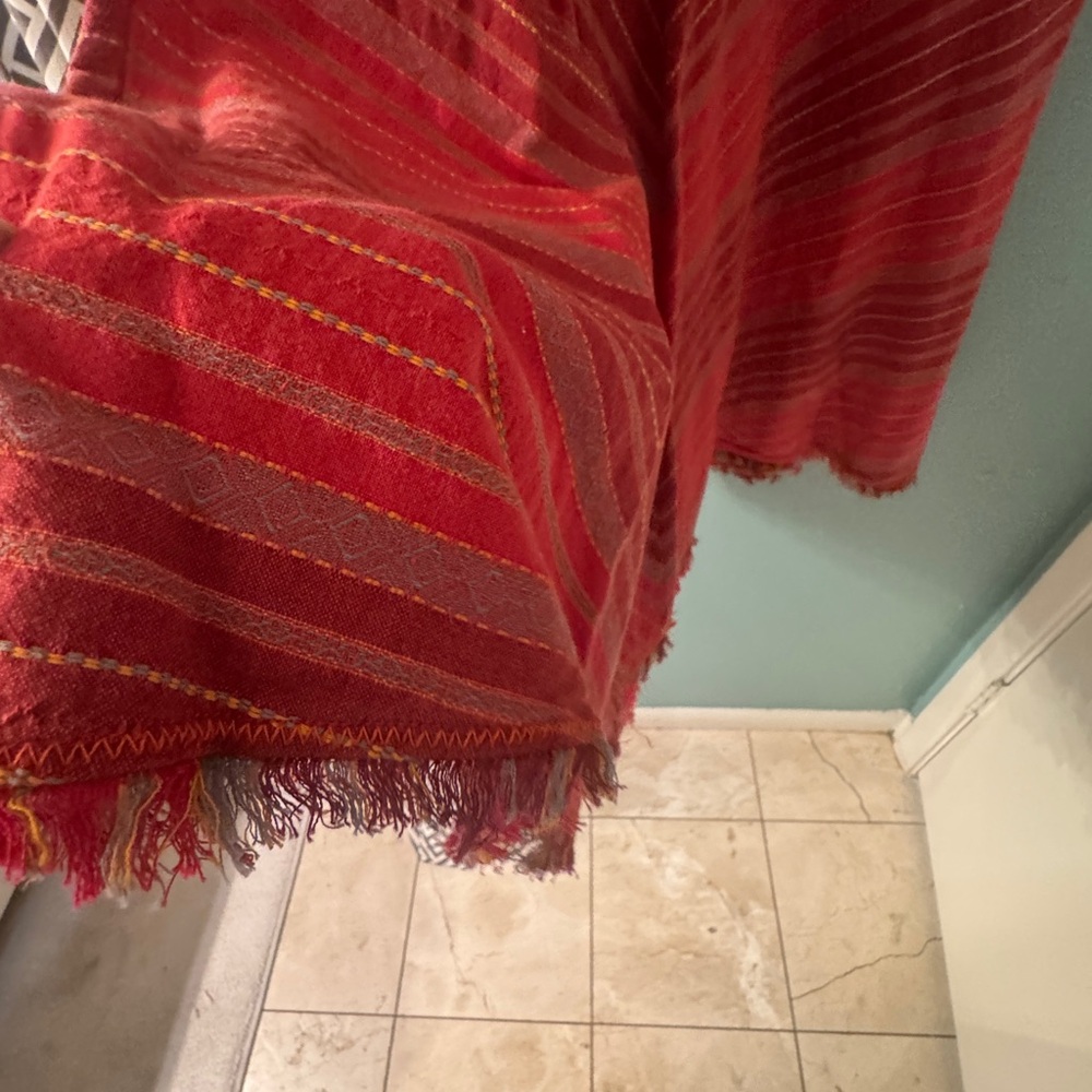 Red Maxi Skirt for event Wear, western, textured, boho - Picture 2 of 5